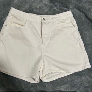 Women's White Denim Shorts